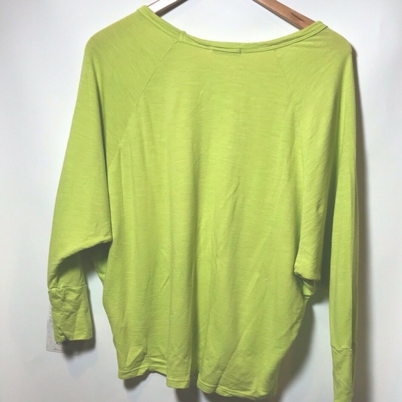 PURE KARMA Women's Lydia Tee lime green SOFT Long - Picture 2 of 5